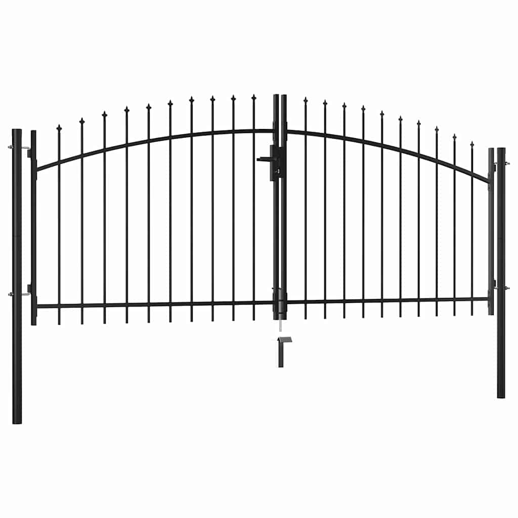 Gartentor Woerden mit Doppelblatt und Speerspitzen-Design 299,5 x 149,5 cm