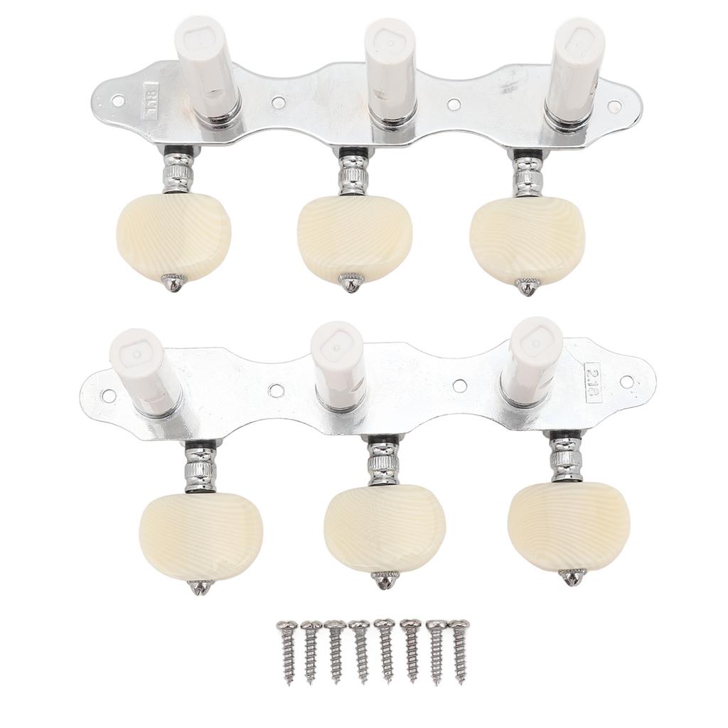1 Set Guitar Tuners Machine Head 3L3R Acoustic Guitar Knobs Tuning Key for Practice