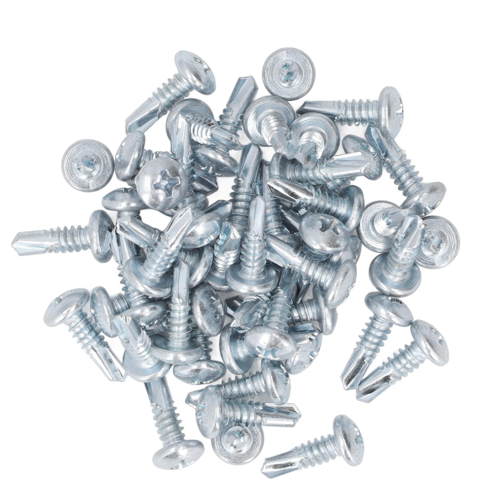 

50 шт. крестообразных саморезов 4,8x16 мм из углеродистой стали, оцинкованных, устойчивых к ржавчине, для дома