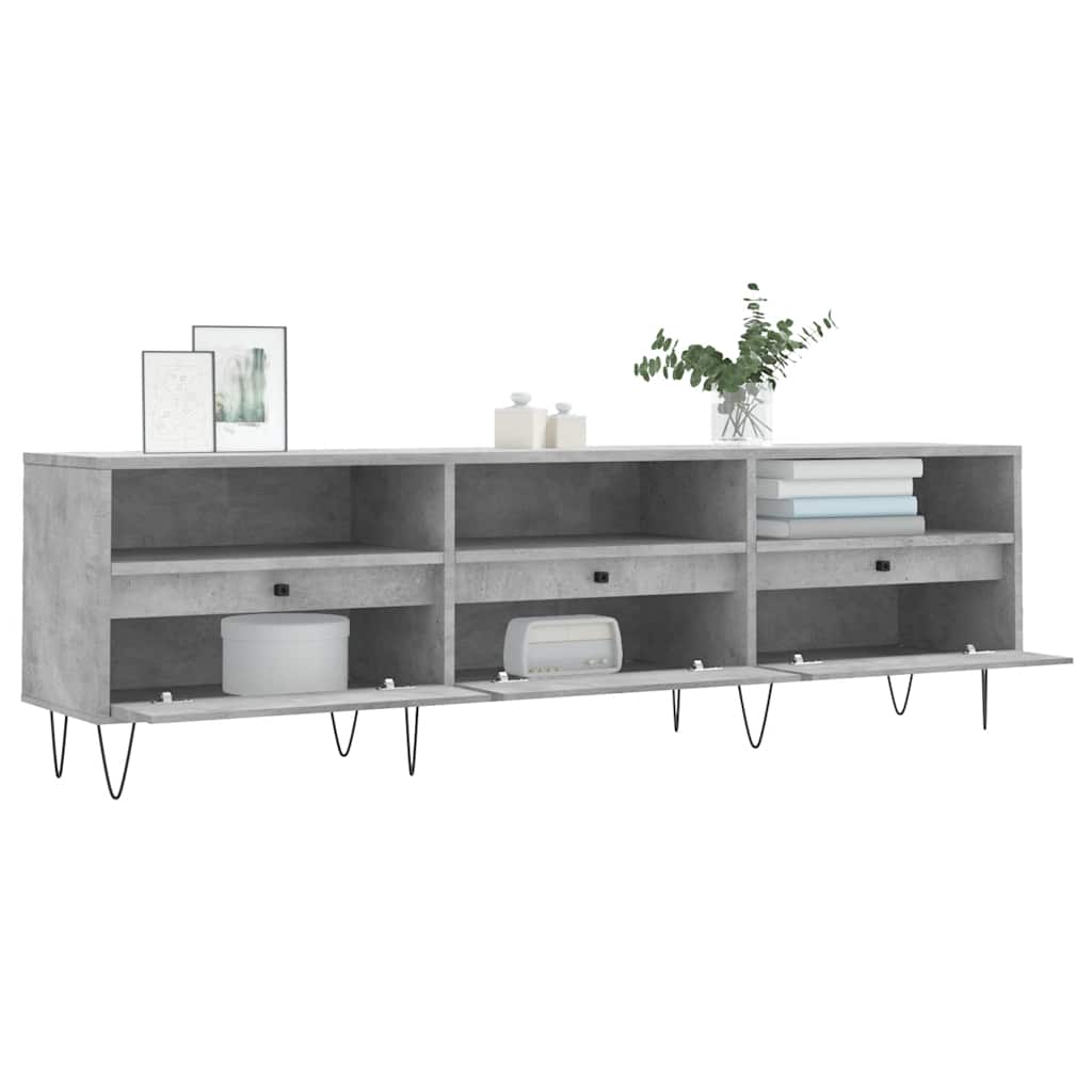 TV Stand Concrete Grey 150 x 30 x 44.5 cm Engineered Wood