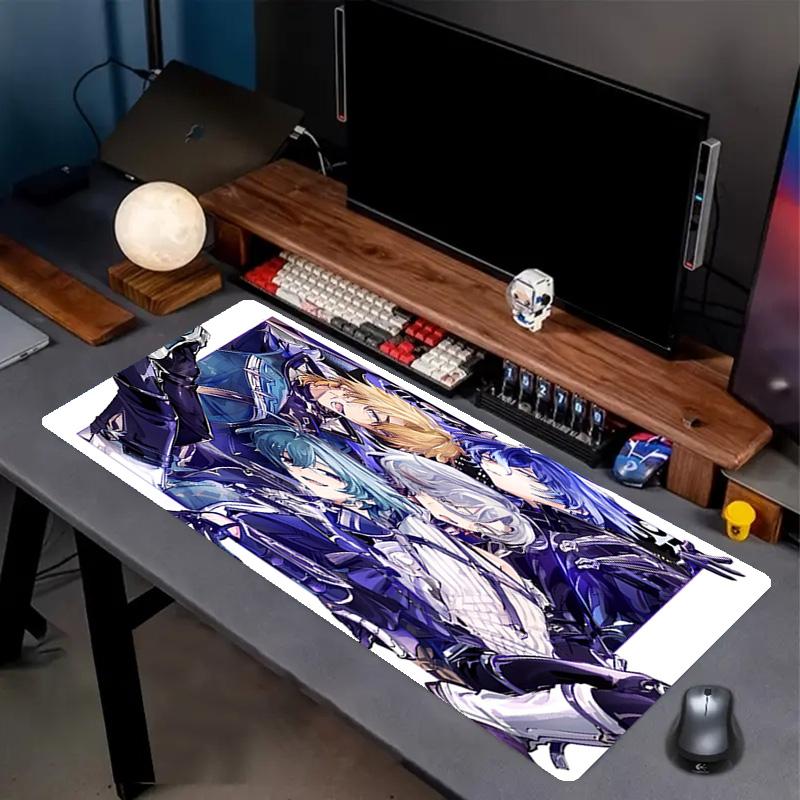 Genshin Impact Druck Mauspads, Anti-Rutsch Desktop Tastaturmatte, für PC Laptop Gaming Arbeiten Tägliche Nutzung, Cooles Festival Überraschungsgeschenk