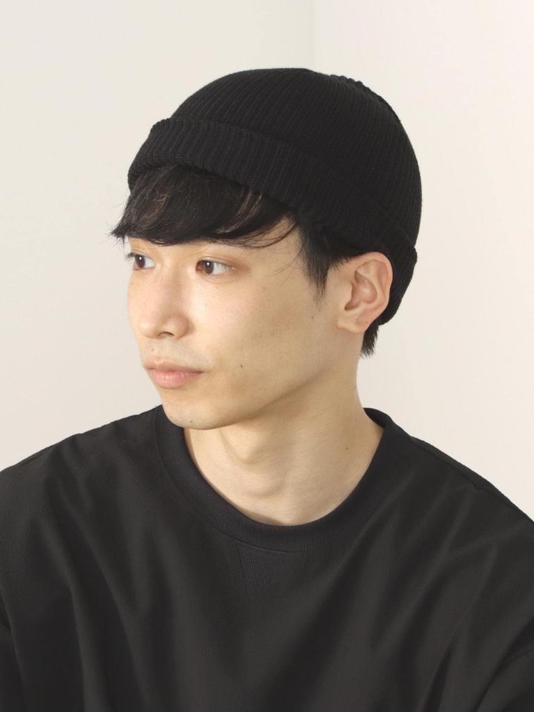 Beams Heart Low Knit One Size Men's Cap, Black,