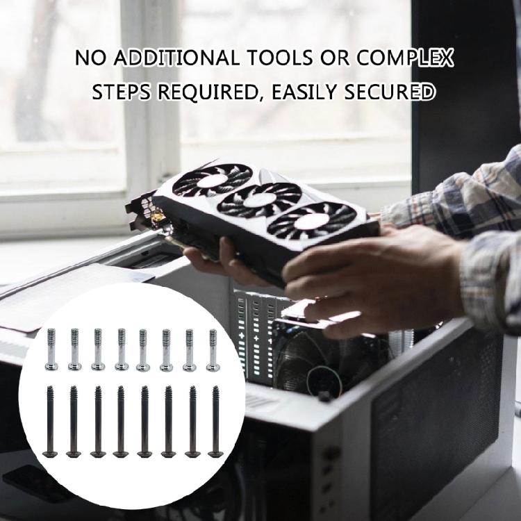 8Pcs 2/3cm PC Computer Case Cooling Fan Mount Screws Set Fan Mounting Screws Laptop Computer Screw for Water Cooling