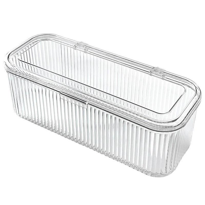 Acrylic Cosmetics Storage Box, Transparent Plastic Pen Holder, Makeup Brush Storage Bucket чистый