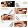 Stainless Steel 4-Pack Precision Tweezers Set - Unscented Body Hair Removal for Men & Women - Professional Facial Hair & Ingrown
