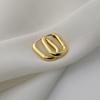 Fashion Gold Color Geometric U-Shape Hoop Earrings for Women Men Punk Hip-Hop Metal Round Circle Earrings Party Zircon 2025