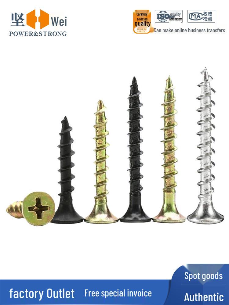 304 Stainless Steel Galvanized Hardened Coarse Thread Countersunk Flat Head Phillips Wood Screws