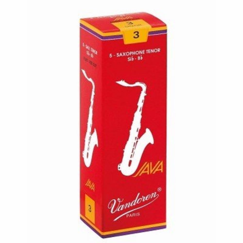 

Van Doren Tenor Saxophone Reed JAVA FILED RED CUT Hardness: 2 (5 pieces)