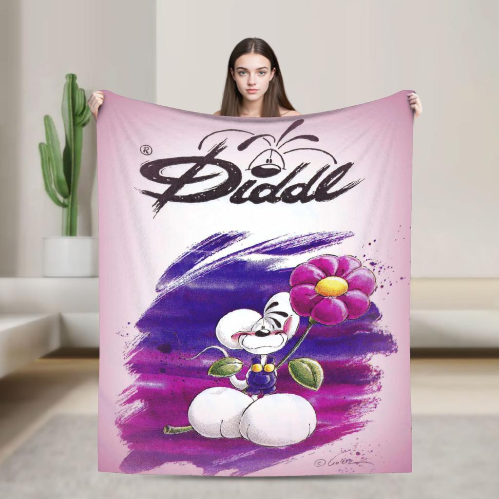Cartoon D-Diddl Soft Blanket  Students Plush Throw Blanket Funny Couch Bed Flannel Bedspread Sofa Bed Cover