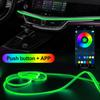 2/3m Auto Ambient Lighting Car LED Interior Strip Light USB with RGB 16 Million Colors Fiber Optics Neon Decorative Lamps