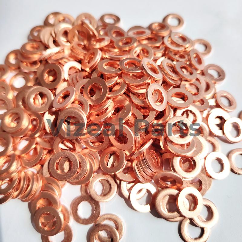 20/50/100PCS Fuel Injector Gasket Copper Washers Seals RF2A13H51A RF2A13H51B For Mazda 2 3 5 6