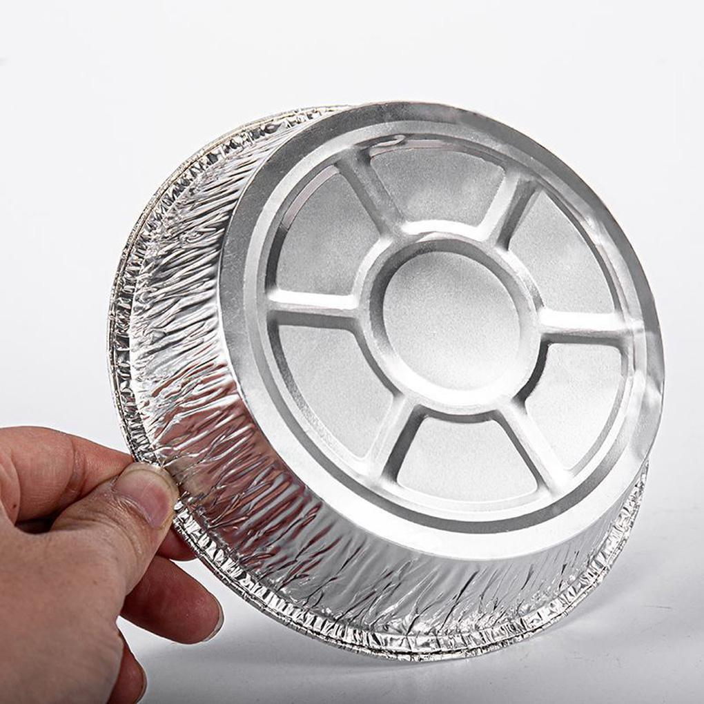 50 adet şeffaf kapaklı pişirme tavaları Dondurucu Fritöz Astarı Pizza Ekmek Tepsileri Yeniden Isıtma Kapları Flanş Plakaları Mutfak Tencere