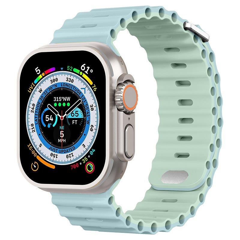 Ocean Armband für Apple Watch Ultra 3 2 Band 49mm Serie 45mm 41mm 46mm 42mm 40 44mm Silikon Uhrenarmband iWatch 11 10 9 8 7 6 5 SE2