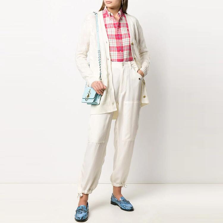 Polo Ralph Lauren Plaid Flannel Shirt Women Tops Red 211801083-002