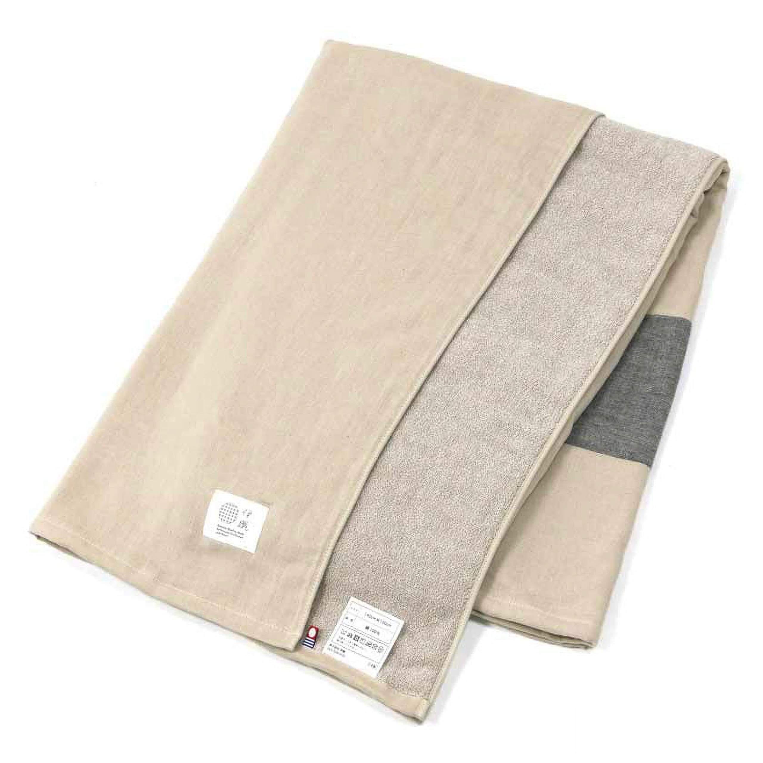 

Imabari Towel Iori Line Half Blanket, Firm and Soft to the Touch (Beige)
