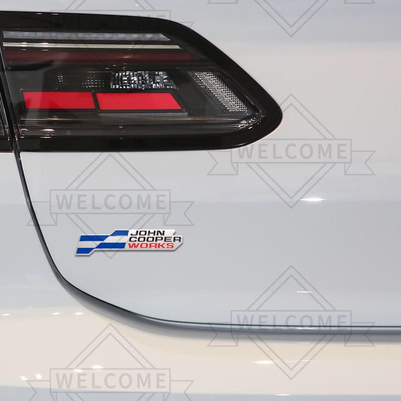 3D Car Stickers John Cooper Works Grille Emblem Auto Body Badge Trunk Decal For Mini Cooper S ONE J01 U25 F57 R53 R55 R56 R58