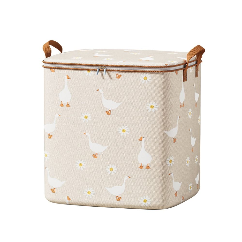 

Foldable Quilt Storage Bag Clothes Storage Bins Daisy Closet Organizer Storage Containers Sorting Storage Box with Handles 100L бежевый