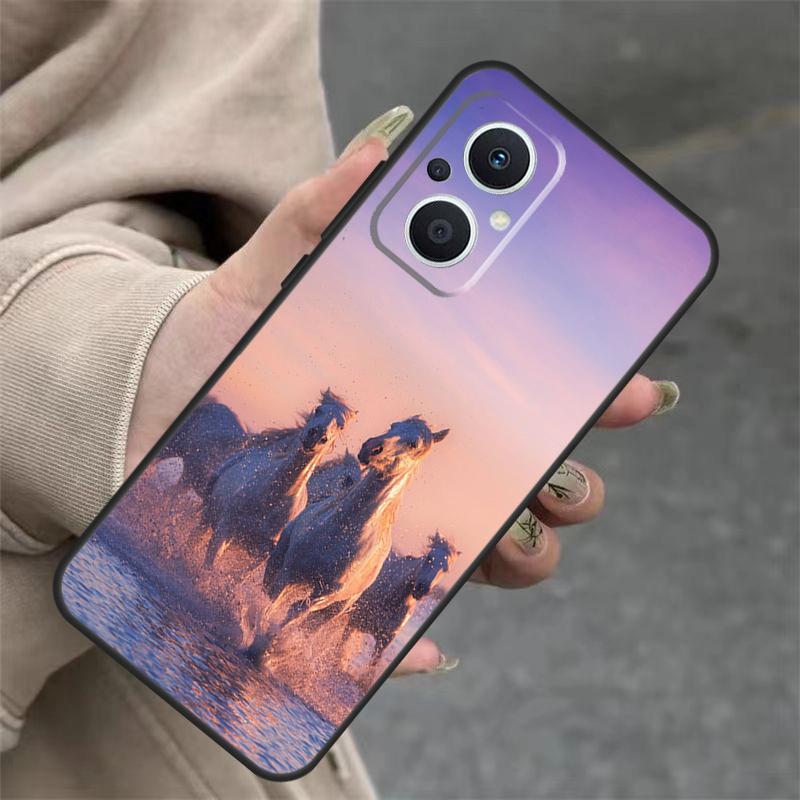 Horses Running Case For OPPO Reno 7 8 Lite 10 11 12 13 14 Pro 8T 12F 13F 14F OPPO Find X8 X6 X9 Pro Cover