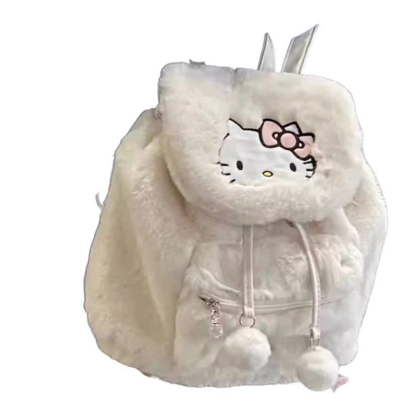 Herbst/Winter Plüsch Schultasche - Damen Sanrio Nischenkollektion mit kostenlosem Versand