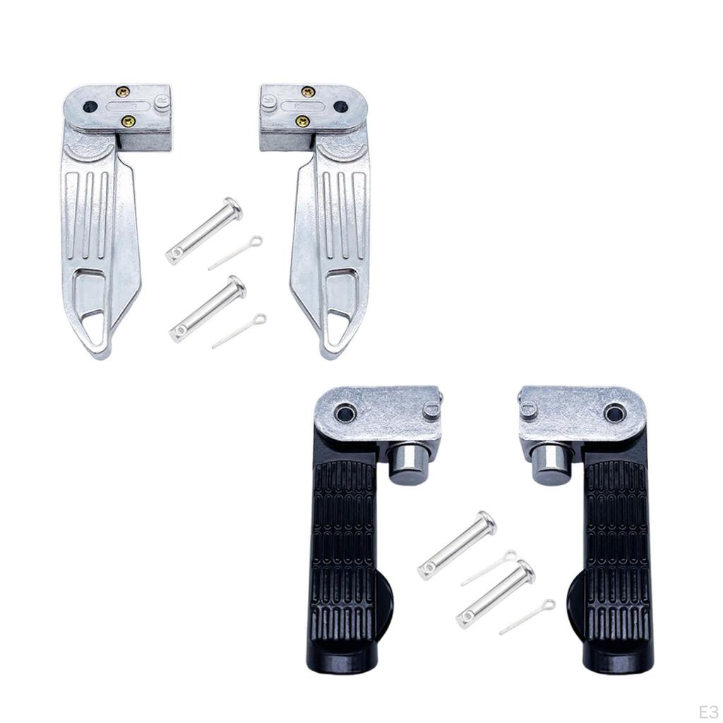 Aluminum Alloy Footrests, Non-slip, Lightweight, Sturdy, Comfortable, Foldable, Replacement Part