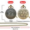 Retro Bronze Steampunk Birthday Character Flip-Top Quartz Necklace Commemorative Pocket Watch For Male And Female Elders