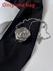 Metallic Rose Flower Mini Box Bag With Magnetic Closure For Daily Fashion Accessories