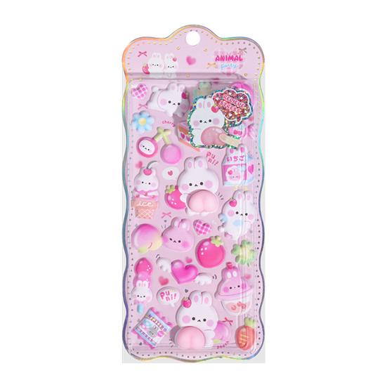 

3D Squishy Butt Stickers Cute Animal Butt Stickers Cartoon Puppy Cat Puffy Stickers for Scrapbooking DIY Projects Notebook Phone Case Decoration Random Style