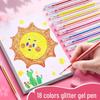 Colorful Glitter Gel Pens for Creative Journaling and Art - Ideal for Students and Children