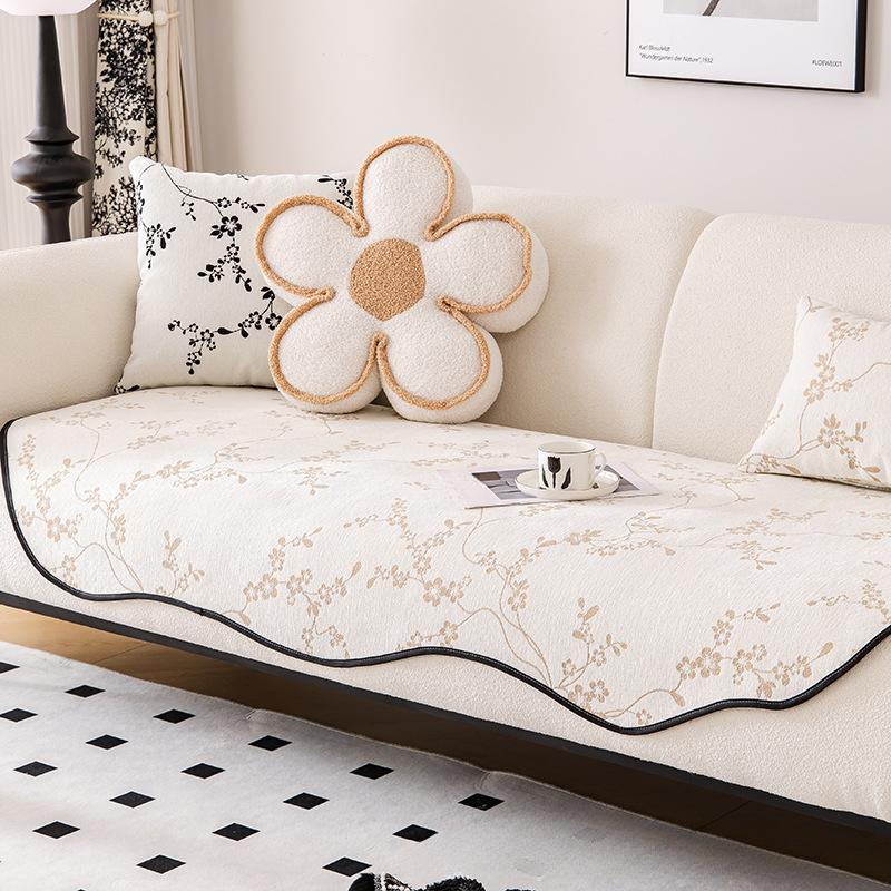 Irregular Chenille Sofa Cushion Four Seasons Universal Non-Slip Cushion Special-Shaped High-Grade Gradient Color Lazy Style Cover Cloth