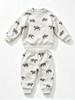 Warm Fleece Lined Baby Clothes Set Cute Round Neck Sweatshirt + Pant Kids Boy Girl Clothing
