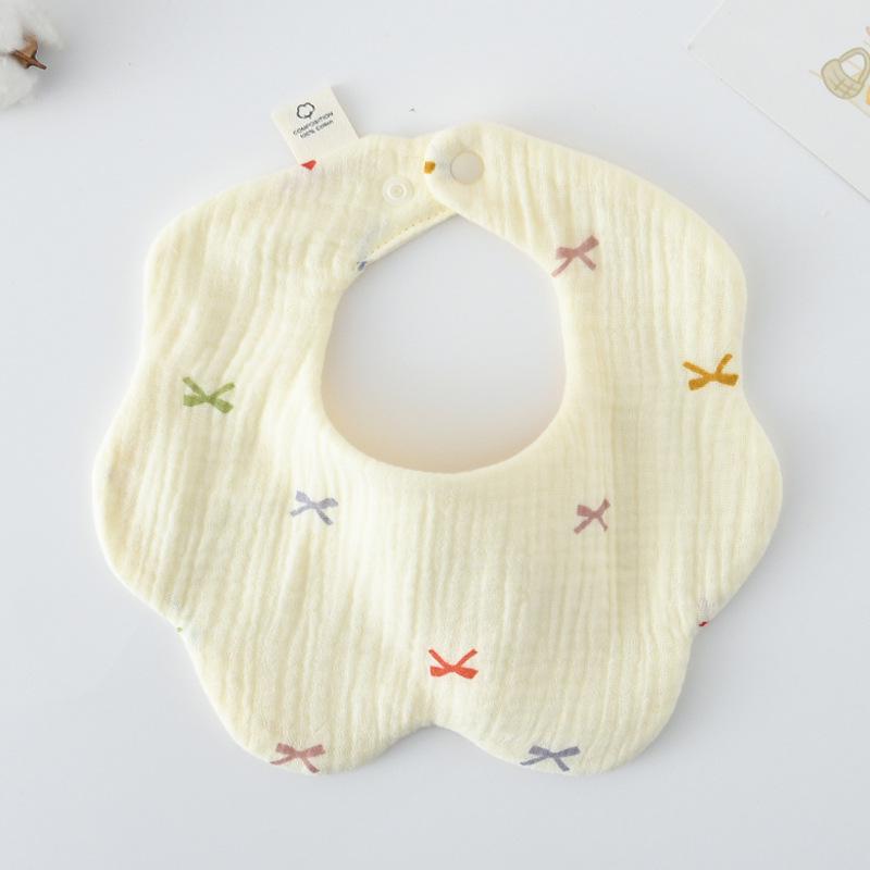 360-Degree Pure Cotton Petal Baby Drool Bib
