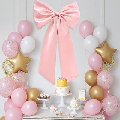 Nœud Papillon en Ruban Satiné Décorations de Fête Thème Nœud Grand Nœud Décor Ruban Grand Ruban Nœud Suspendu pour Filles Décor de Chambre Coquette