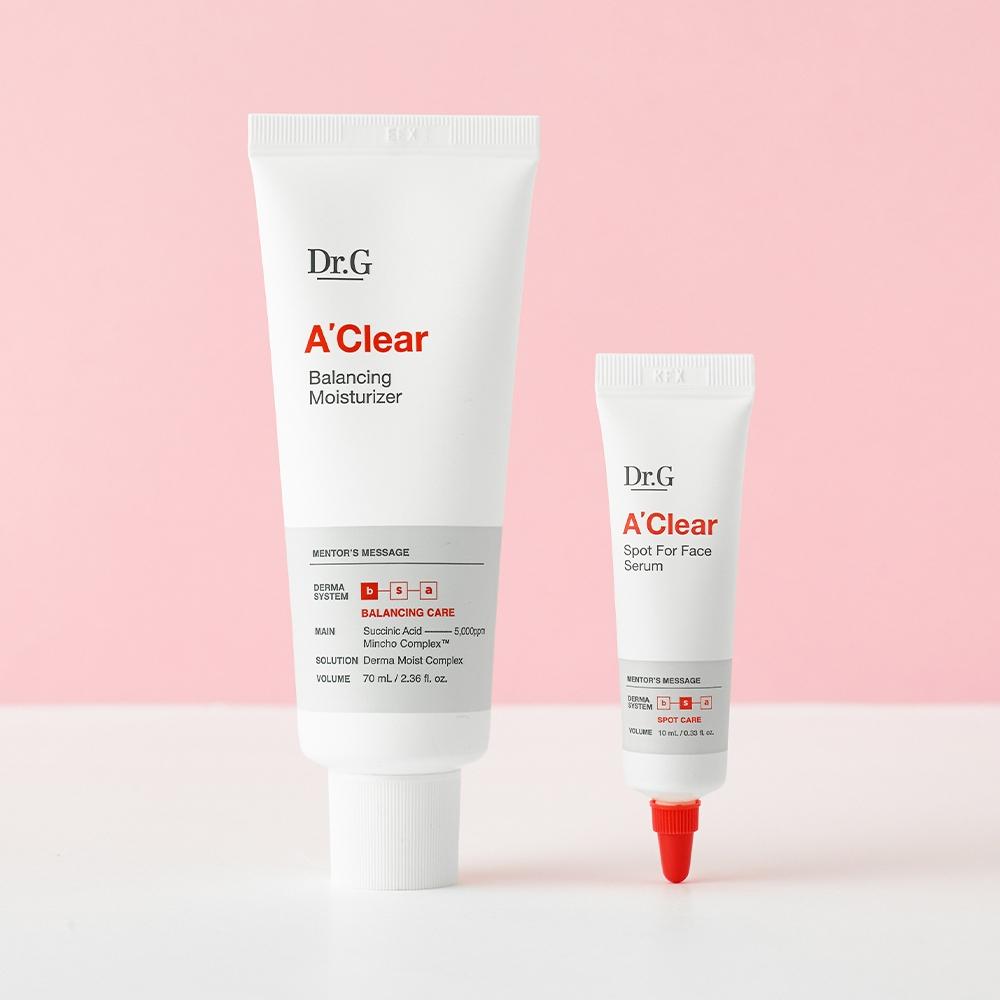Dr.g [trouble Acne] Dr.g A cleAr bAlAncing Moisturizer 70ml plAn  + Serum 10ml