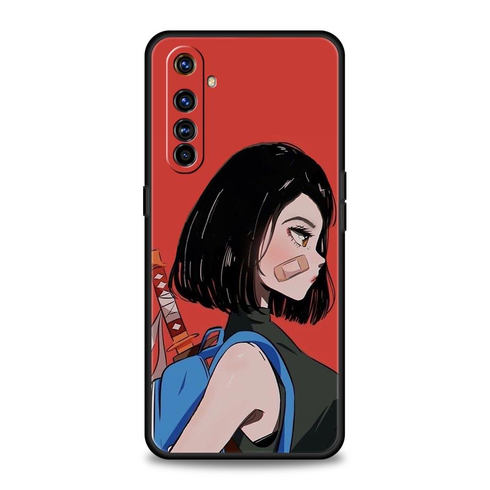 For Realme 10 9 8 5G 7 6 GT2 Pro Plus 9i 8i C21 C11 C25 C35 Japanese Style Anime Girl Phone Case For Realme GT Neo 2 3 3T Cover