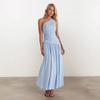 Women's Summer Solid Colour Fashion Slim Senior Feeling Sleeveless One Room Slim Long Dresses