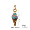 Stainless Steel Drip Oil Ice Cream Heart Necklace & Bracelet Charms