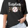 Baseball Mom Shirt Cotton Summer Tops for Women Trendy Crewneck Short Sleeve Tshirts Casual Graphic Blouse Tees
