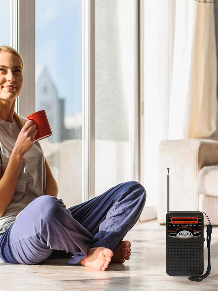 Outdoor Radio Built-in Speaker Portable Mini Radio SW/AM/FM Battery Operated Telescopic Antenna for Indoor Outdoor Emergency Use