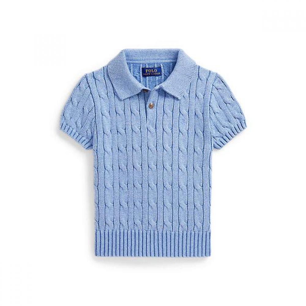 Polo Ralph Lauren Boys 2 7 Years Cable Knit Cotton Polo Collar Sweater Cwposweb6820705400 2