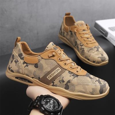 Pánské jarní maskáčové boty prodyšné ležérní plátěné boty trendy nošení ležérní sportovní tenisky boty D617