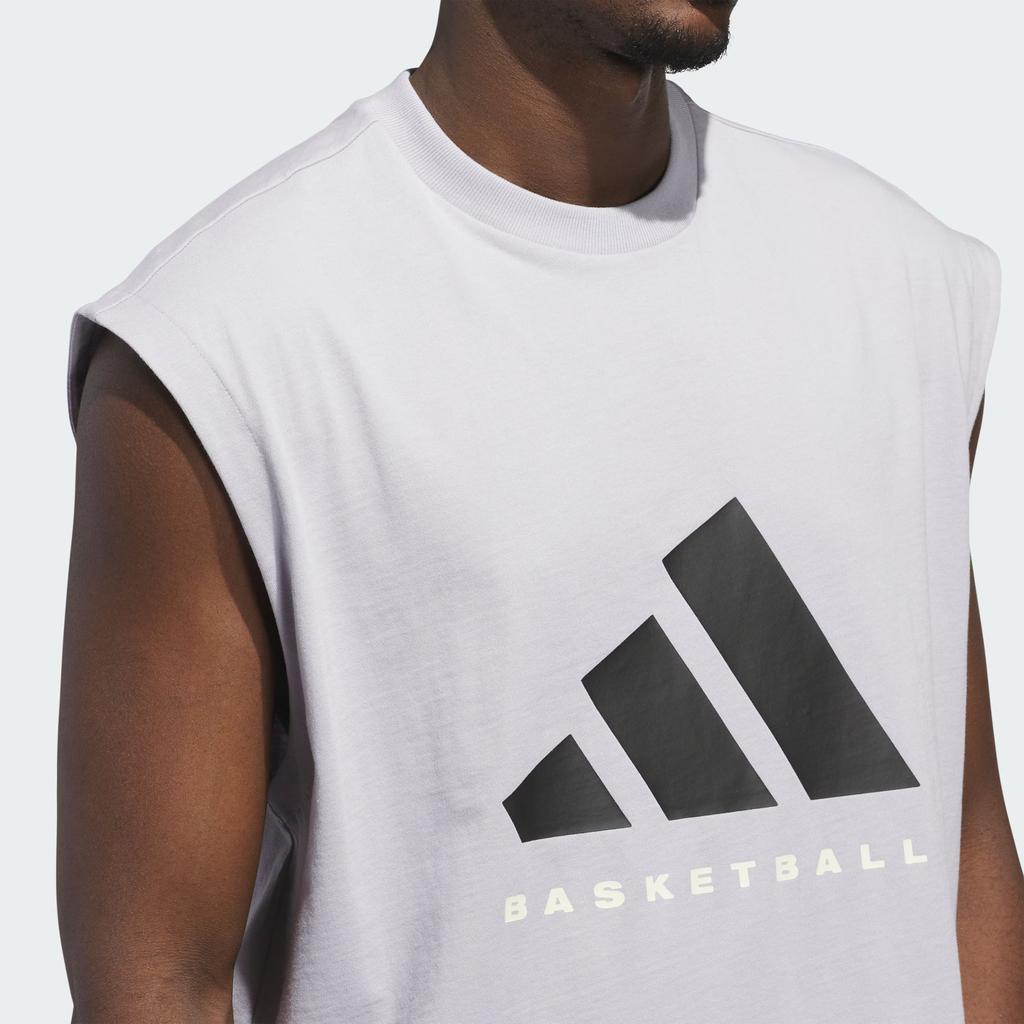 adidas Pallacanestro SS25 Moda Comoda Ampia Girocollo Senza Maniche T-Shirt Top Unisex JN3973