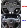 Für Volkswagen VW Golf Mk6 Passat B7 CC Eos Tiguan Jetta Touran Sharan Caddy Auto Lenkrad Schalter Taste Rahmen Abdeckung
