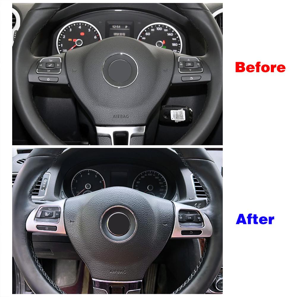 Für Volkswagen VW Golf Mk6 Passat B7 CC Eos Tiguan Jetta Touran Sharan Caddy Auto Lenkrad Schalter Taste Rahmen Abdeckung