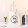New Female Bag Shopping Bags Shoulder Bag Foldable Reusable Casual Thank You Mistress Print Canvas Student Portable Handbags