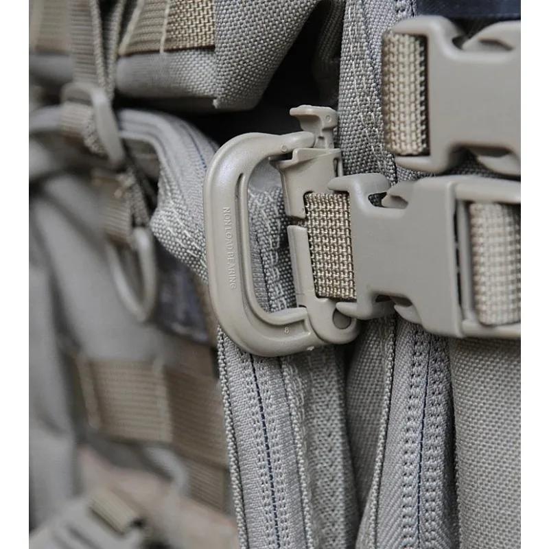 1PCS Carabiner D Locking Ring Plastic Clip Snap Type Ring Buckle Carabiner Keychain ITW Fastener Random Color