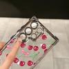 Clear Cover Phone Case for Samsung Galaxy S23 S25 Plus S21FE S24 S24ultra S20 FE S24fe S22 Ultra S25 Ultra Cartoon Bow Cherry
