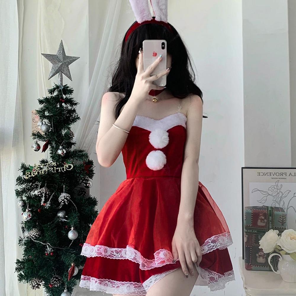 Domila Lingerie Bunny Sexy Christmas Suit Passion Suit Large Size Maid Uniform Temptation Can Be Sent On Behalf Of