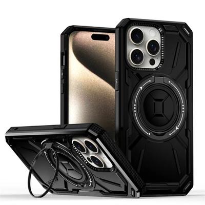 Military Armor Magnetic Stand for IPhone 15 14 Plus 13 12 11 Pro Max Phone Protective Case Ring Holder Hard Full Protection Cover