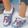 Foreign trade new large size European and American Christmas snow boots winter large size velvet casual women's flat bottom warm
