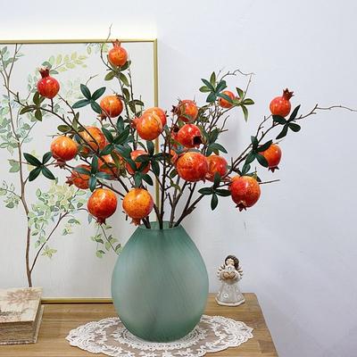 5-Fruit Artificial Pomegranate Branches Realistic Plastic Artificial Fruits Branches Elegant Handmade Fake Plants